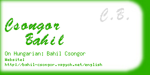 csongor bahil business card